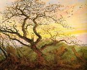 Caspar David Friedrich Tree with crows oil on canvas